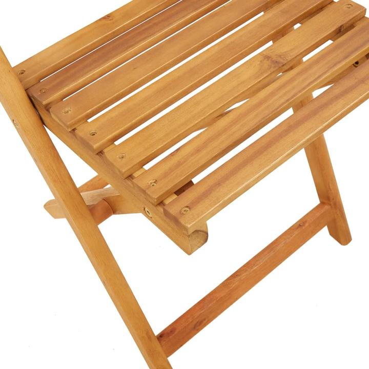 Actual product image VidaXL Bistro chairs 2 pcs. Acacia & fabric
