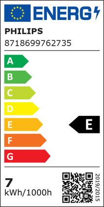 Energie-Label Philips LED Lampe (E14, 6.50 W, 806 lm, 1 x, E)