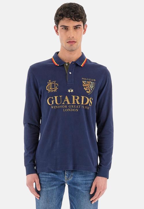 Produktbild La Martina Poloshirt Langarm-Poloshirt regular fit Westin mit Logo-Details (L)