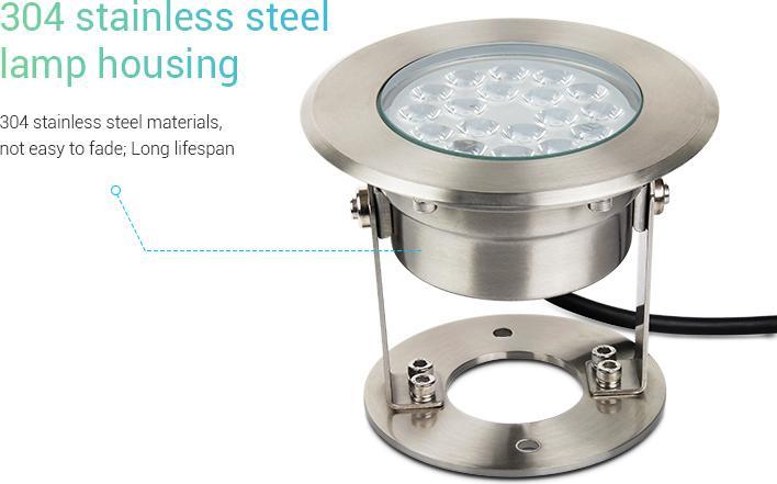 Produktbild Milight 9W Funk LED Poolleuchte RGB+KW/WW 24V (600 lm, IP68)