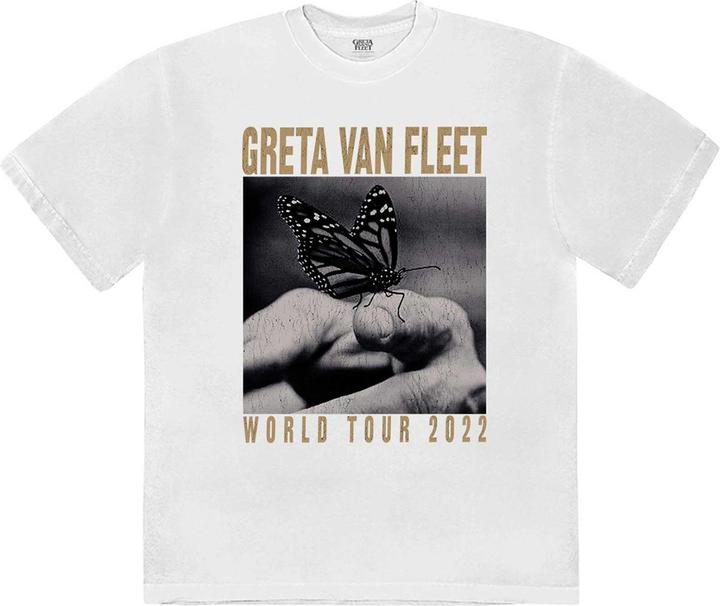 Immagine prodotto Greta Van Fleet World Tour 2022 Maglietta Farfalla Adulto Unisex (S)
