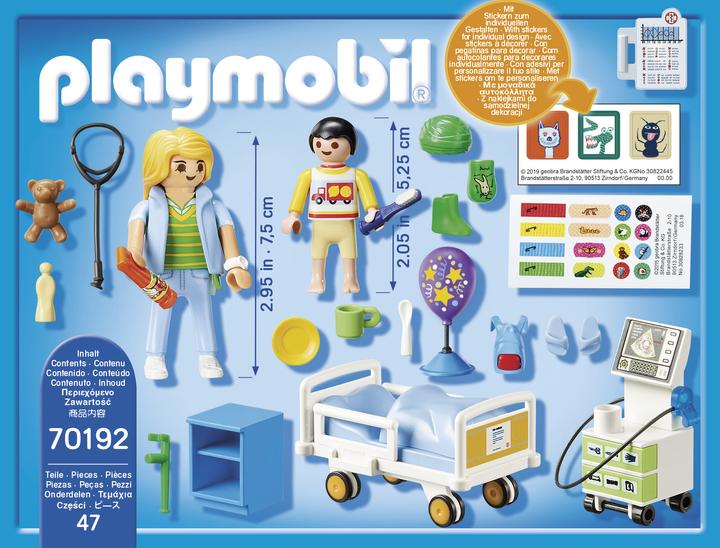Image du produit Playmobil Chambre d'hôpital pour enfants (70192, Playmobil City Life)