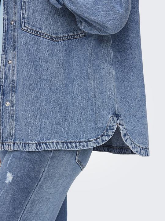 Actual product image Only Regular fit Shirt collar Cuffs with button Low-set shoulder Denim shirt Denim shirt (XL)