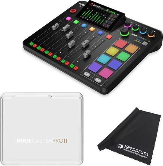 RØDE Rodecaster Pro II mit RodeCover 2 mit Tuch (Studio- und Livemixer)