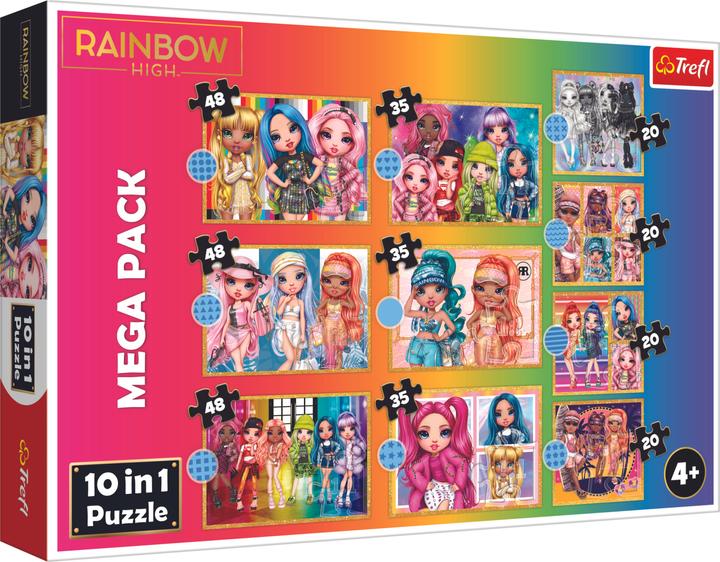 Trefl 10in1 Rainbow High Collection de poupées de mode (329 pièces)