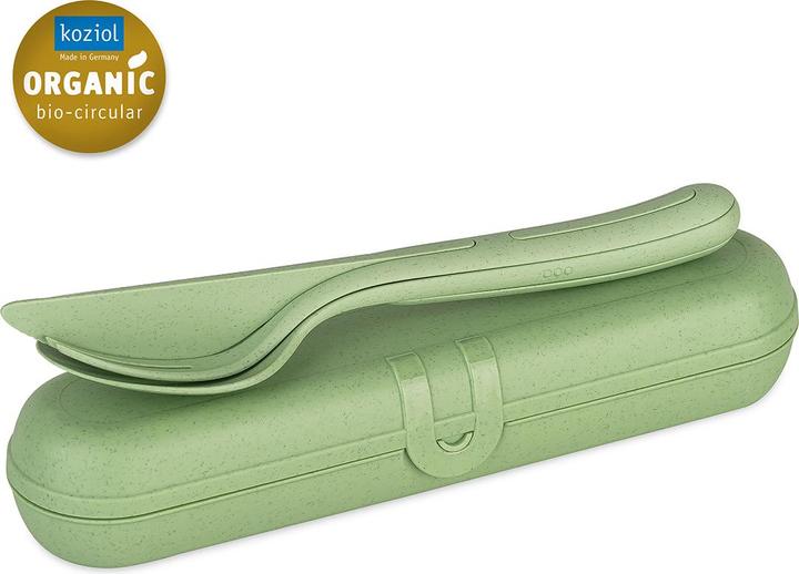Actual product image Koziol Cutlery set to go Klikk Ready 3-piece, green, product type (3 Piece, Cutlery set)