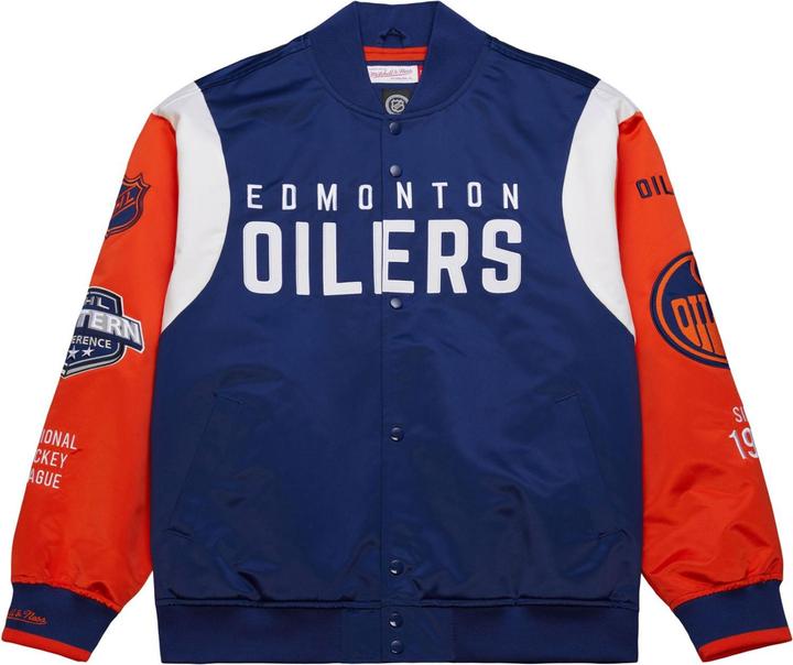 Produktbild Mitchell & Ness M&N Heavyweight Satin Jacket NHL Edmonton Oilers - S (S)