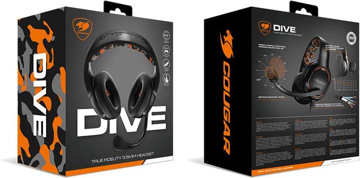 Immagine prodotto Cougar Słuchawki I DIVE I Cuffia I Driver 50mm / 9,7mm a cancellazione di rumore Mic. / (Cablato)