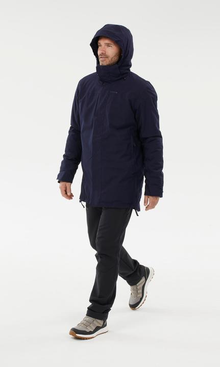 Produktbild Quechua Parka Winterjacke Herren warm bis -10 °C wasserdicht Winterwandern - SH500 blau (XL)
