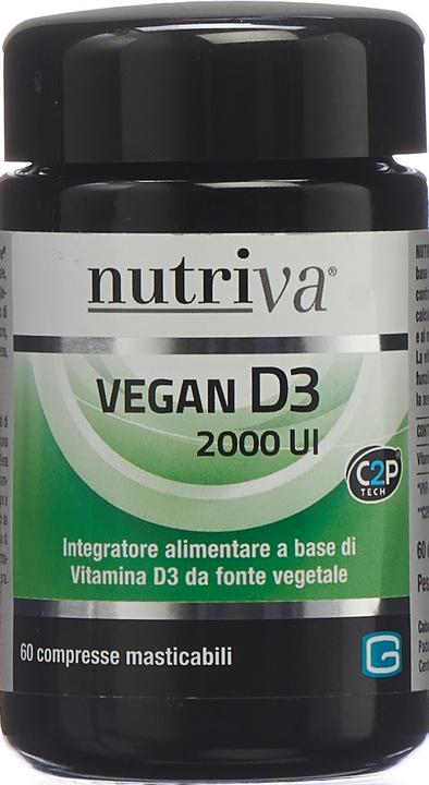 Immagine prodotto Nutriva Vegan D3 Masticabile (60 Pezzo/i, Pillole, 182 g)