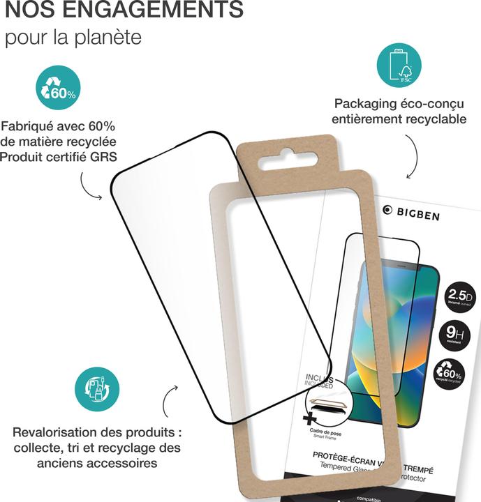 Actual product image Bigben Tempered glass film (1 Piece, Xiaomi Redmi A3)