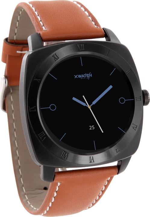 Produktbild Xlyne TFT, MTK2502C, Bluetooth 4.0, Li-Po Schwarzchrom - Leichter Cognac (45 mm)