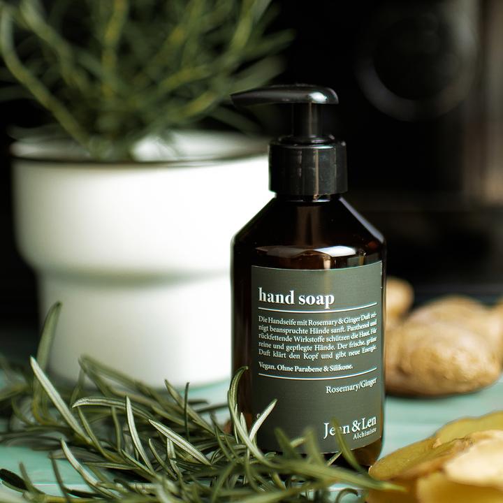 Actual product image Jean & Len Rosemary and Ginger (Liquid soap, 250 ml)