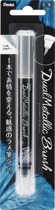 Produktbild Pentel Pinselstift Dual Metallic Brush (Silber, 1 x)