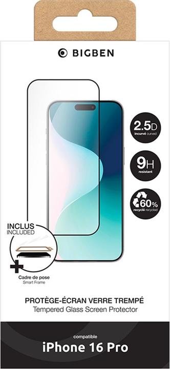 Actual product image Bigben 2.5D Schutzfolie (1 Piece, Apple iPhone 16 Pro)