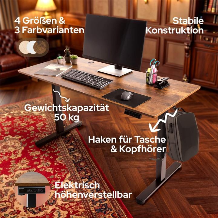 Produktbild Arebos Höhenverstellbarer Schreibtisch (120 x 60 x 72 cm)