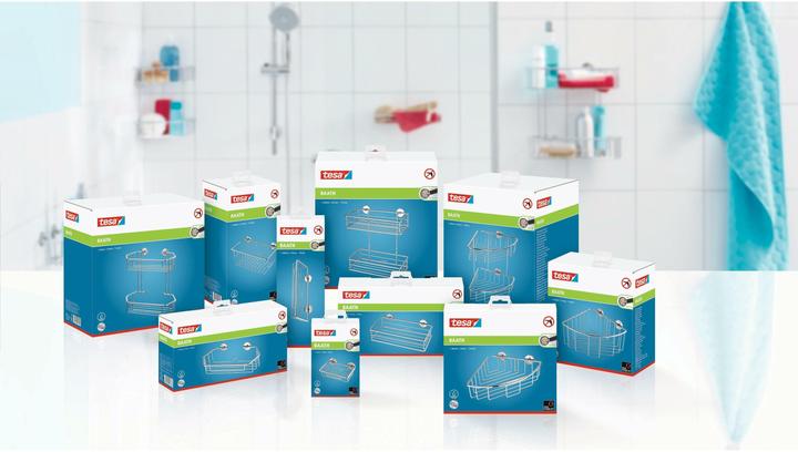 Produktbild tesa BAATH+ Duschkorb inkl. Klebelösung ohne Bohren
