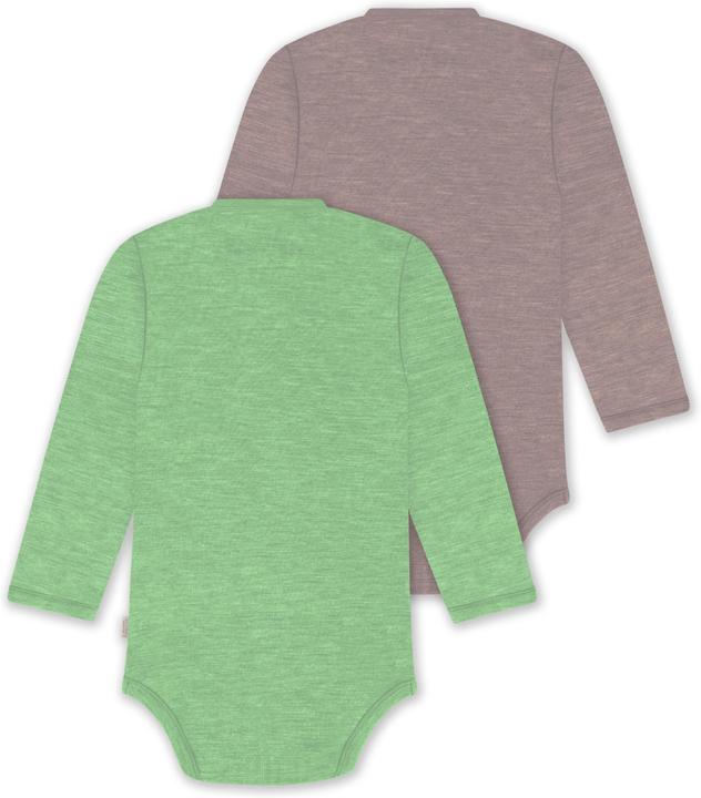 Image du produit Normani Lot de 2 Body bébé bio manches longues Body à langer en laine mérinos garçon et fille - 9353 (50)