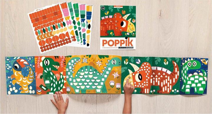 Immagine prodotto Poppik Poster adesivo panoramico (1 poster + 520 adesivi), dinosauri