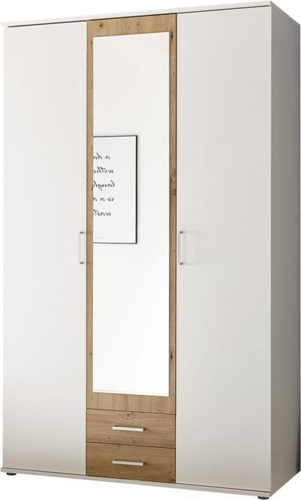 Produktbild Schlafkontor Hanau Kleiderschrank + Spiegel Holzwerkstoff Melamin 3 Türen 120x196x54 cm