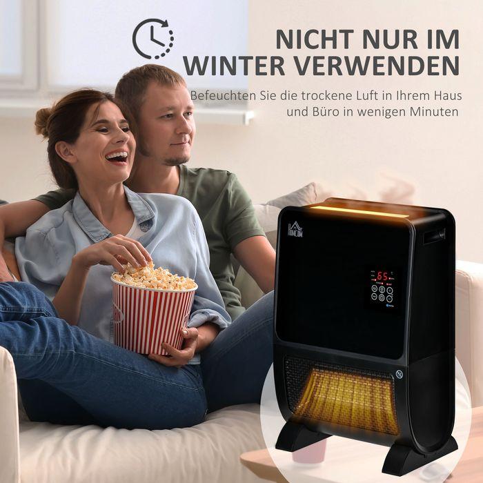Image du produit Swisshandel24 Radiateur soufflant 2 en 1 Chauffage électrique avec télécommande Humidificateur d'air Céramique (2000 W)