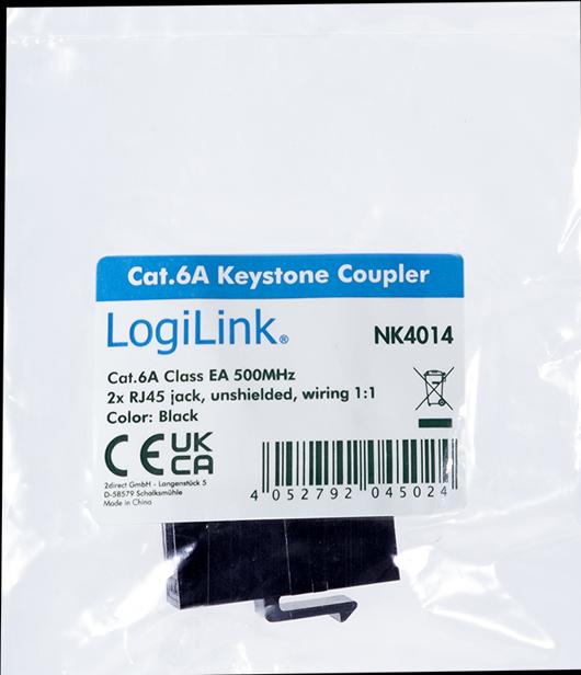 Produktbild LogiLink Verbinder (UTP, CAT6a, 0.03 m)