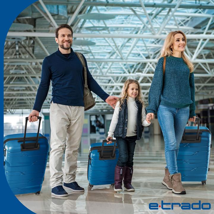 Image du produit e-Trado Valise de voyage Set de 3 valises en PP avec 4 roulettes (M (50 - 90l), L (90 - 115l), XL (à partir de 115l))