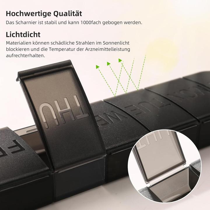 Immagine prodotto Cbx Tablettenbox 7 Tage, Pillendose für eine Woche mit grosser Kapazität, handliche Medikamentenbox