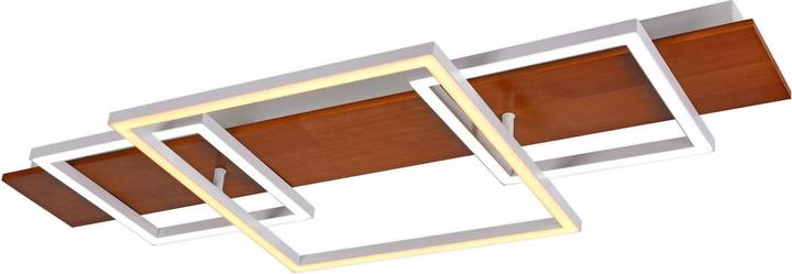 Produktbild Lucande Chariska LED-Deckenlampe Holz weiss 95 cm (740 lm)