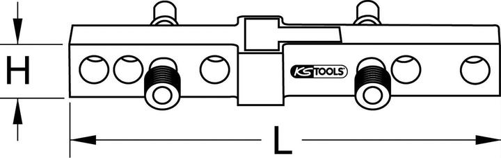 Actual product image KS Tools Standard distance spirit level / Mounting connection gauge (24.60 cm)