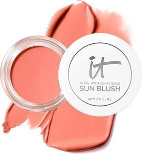 Image du produit It Cosmetics Glow with Confidence Sun Cream Blush Blendable Buildable Blush Bronzer Pop Sun-Blushed (#20 Light Medium)