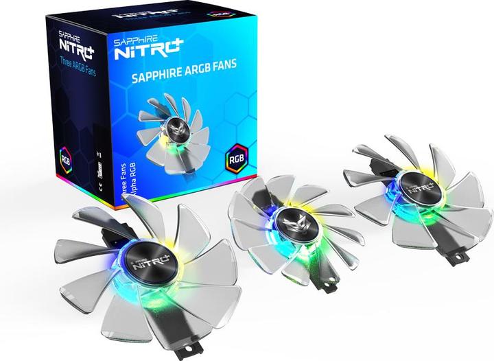 Actual product image Sapphire ARGB fan for Nitro+ (95 mm, 1 x)