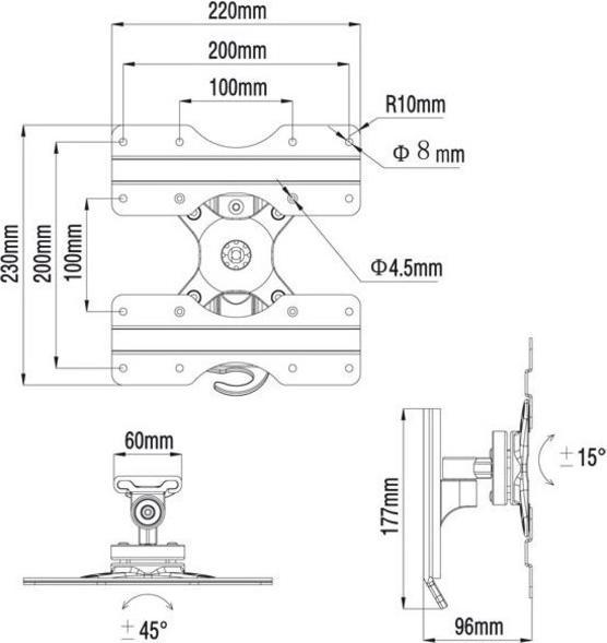 Produktbild Titan Bti 8020 (Wand, 43", 25 kg)