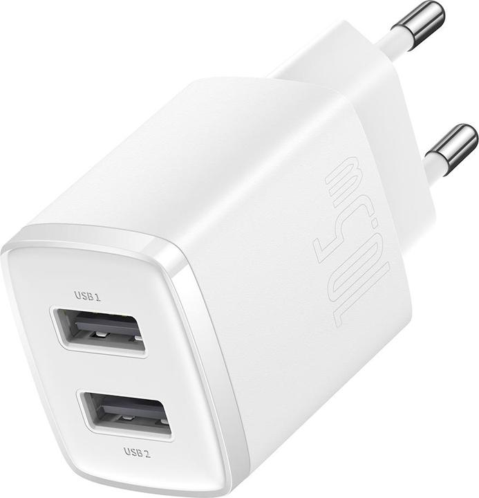 Produktbild Baseus Compact Charger 2U 10.5W EU White (10.50 W)