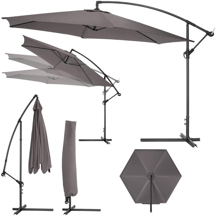 Produktbild tectake Sonnenschirm Ciccio mit Schutzhülle (3.50 m)