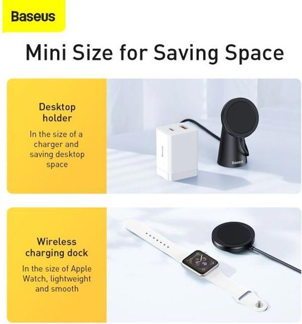 Immagine prodotto Baseus Caricatore senza fili con supporto magnetico semplice (15 W)