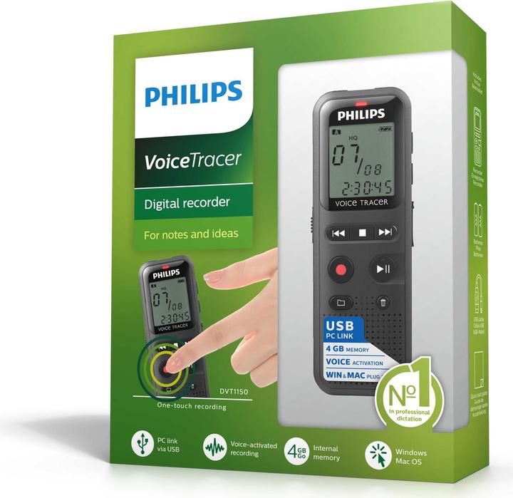 Produktbild Philips DVT1150 Voice Tracer (4 GB)