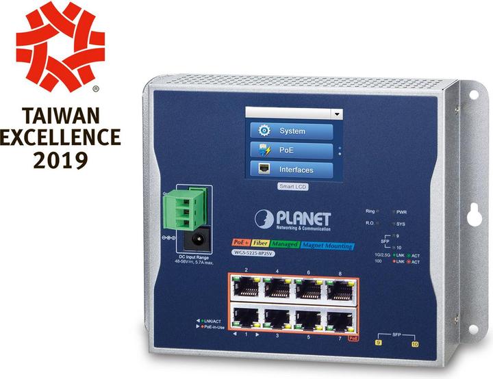 Produktbild Planet IP30, IPv6/IPv4, L2+ 8-Port (8 Ports)