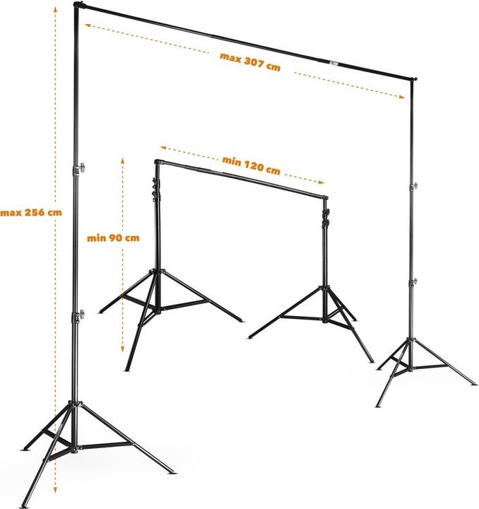 Produktbild Walimex Teleskop Hintergrundsystem 1.2 - 3m (120 cm, 256 cm)