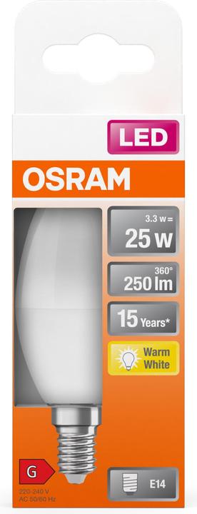 Actual product image Osram Star Classic B (E14, 3.30 W, 250 lm, 1 x, G)