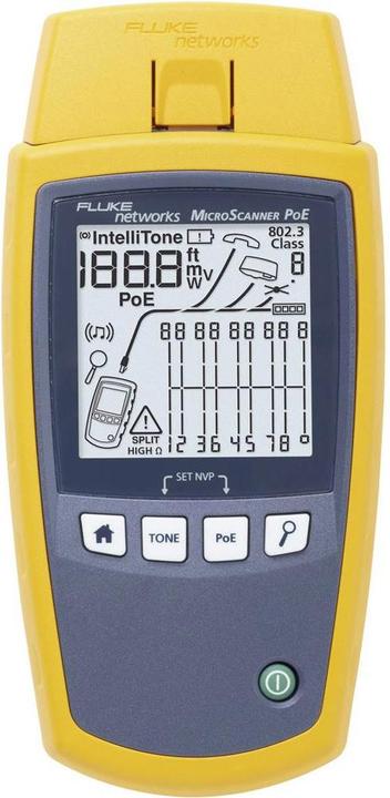 Actual product image Fluke The PoE tester MicroScanner developed for the cabling technician