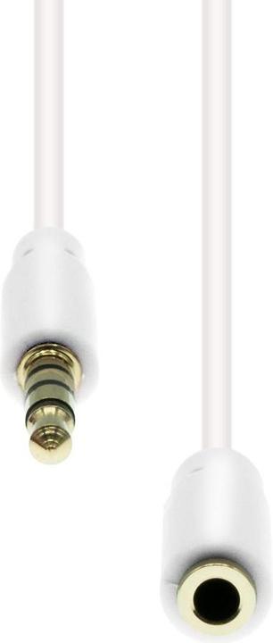 Productafbeelding ProXtend Mini-Jack 4-Pin Slim Verlengkabel Wit 0,5M (0.50 m)