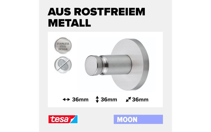 Immagine prodotto tesa Gancio per asciugamani MOON con soluzione adesiva senza forare