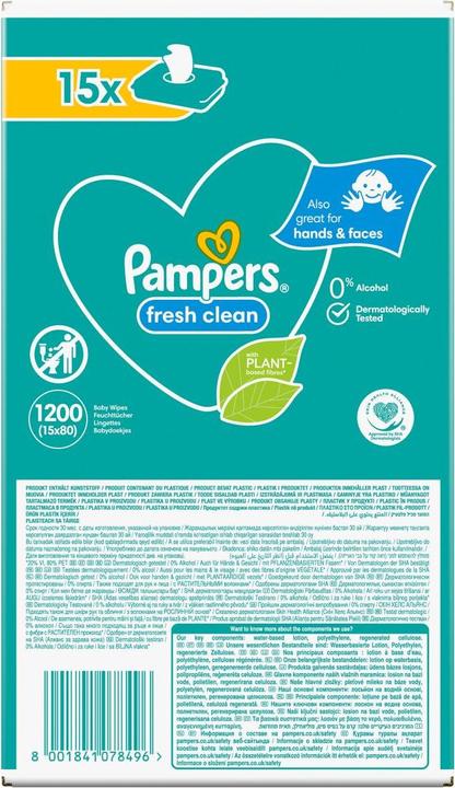 Actual product image Pampers Fresh Clean (1200 Piece)