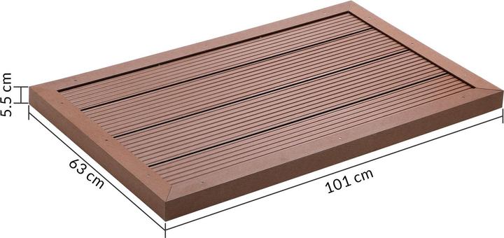 Image du produit Casaria Élément de sol WPC Douche solaire
