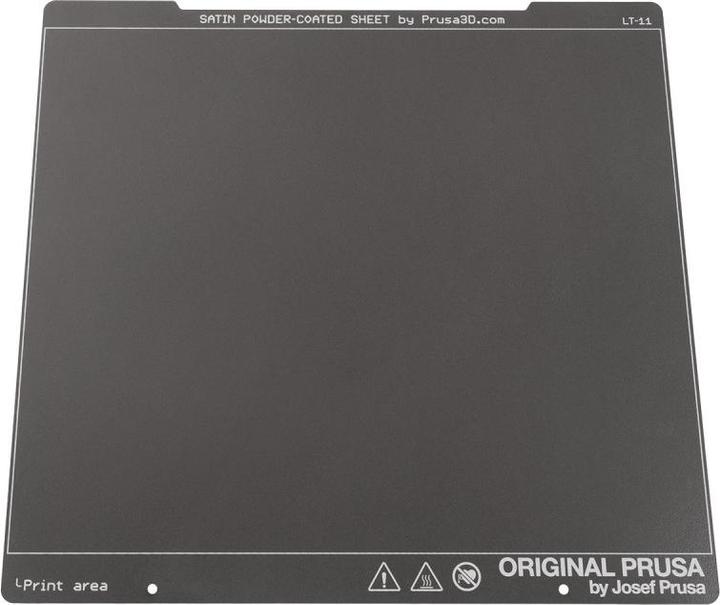 Actual product image Prusa Satin powder-coated sheet steel for MK3 and MK4 (Plate)