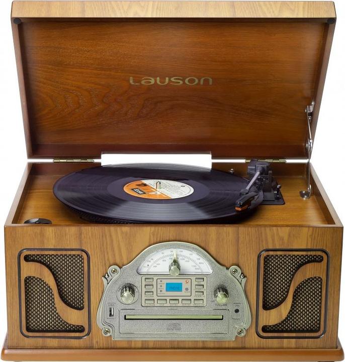 Produktbild Lauson Luson IVX22 Wood CD Player with Digital Recording, MP3, Bluetooth, Vinyl (Vollautomatisch)