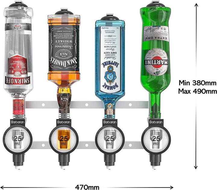Actual product image Barbarian 4 Bottle Professional Bottle Optics for Spirits