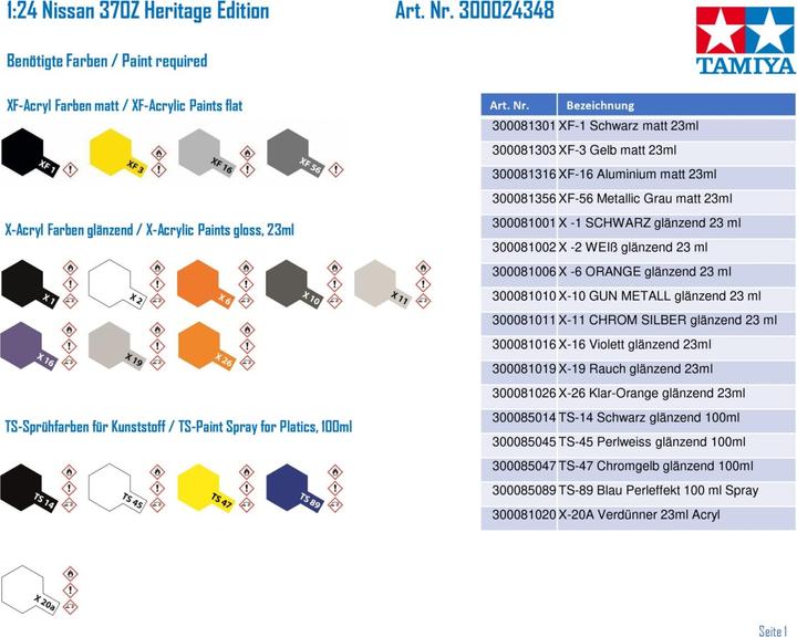 Produktbild Tamiya Nissan 370Z Heritage Edition