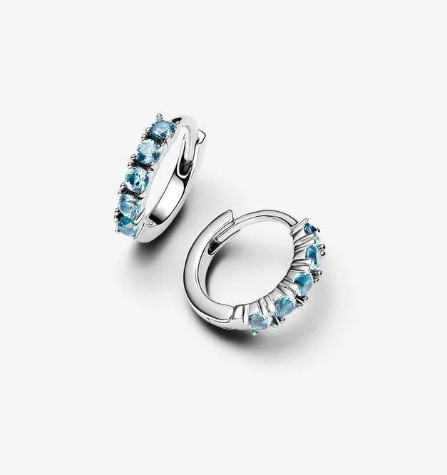 Produktbild Pandora Blauer Huggie-Ohrring